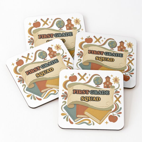Item preview, First Grade Teacher Retro Groovy Squad designed and sold by ArtivioShop.