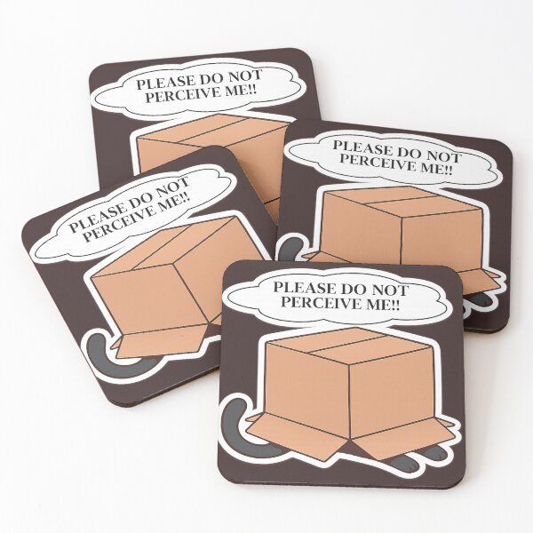 Item preview, Please Do Not Perceive Me Cat Sticker | Funny Introvert Cat Meme in Box designed and sold by sumodesign.