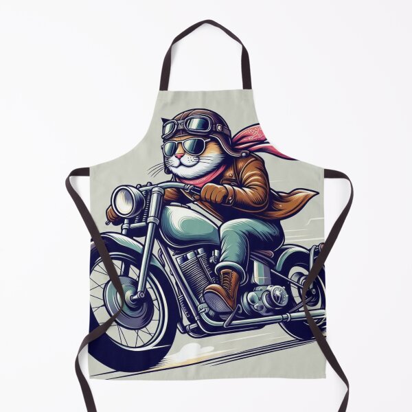 Item preview, Motorcycle Cat – Whimsical Biker Adventure Design designed and sold by Dogandesighn.