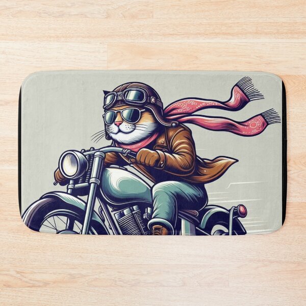 Item preview, Motorcycle Cat – Whimsical Biker Adventure Design designed and sold by Dogandesighn.