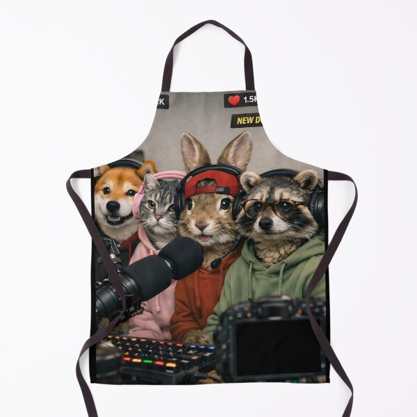 Item preview, Funny Animal Streamer Squad Live Podcast Creator Tee designed and sold by Jokerstyle.