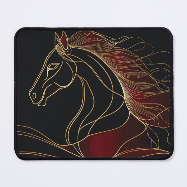 Item preview, Minimalistic 2026 Red Fire Horse Silhouette Elegant Curvature designed and sold by GrinGalore.