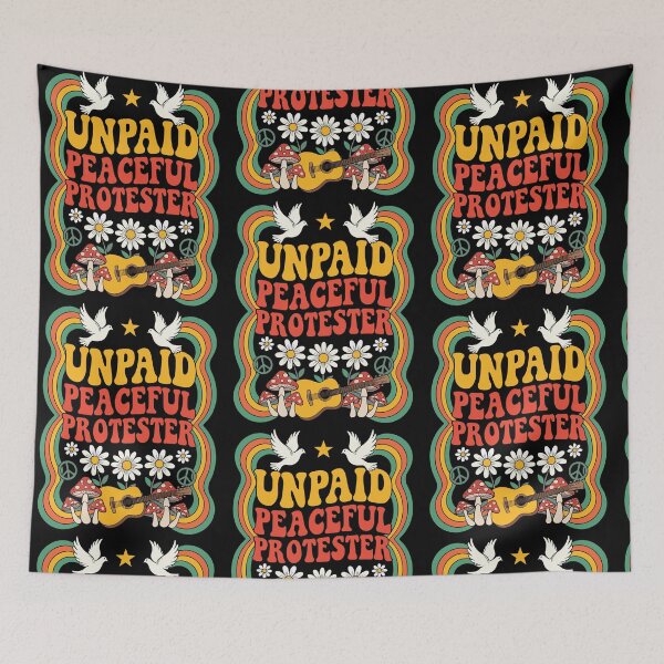 Item preview, Groovy Unpaid Peaceful Protester Boho Floral 90s Vibes designed and sold by RDGNR.