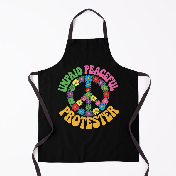 Item preview, Unpaid Peaceful Protester Peace Symbol Groovy Boho Flowers designed and sold by RDGNR.