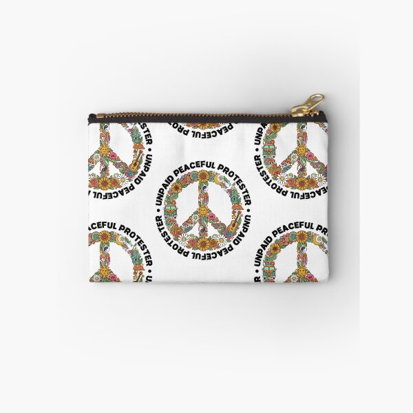 Item preview, Unpaid Peaceful Protester Peace Symbol Wildflowers Activism designed and sold by RDGNR.