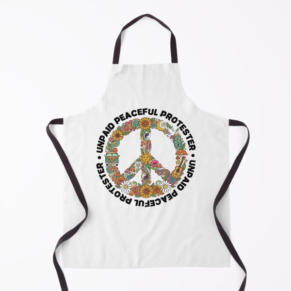 Item preview, Unpaid Peaceful Protester Peace Symbol Wildflowers Activism designed and sold by RDGNR.