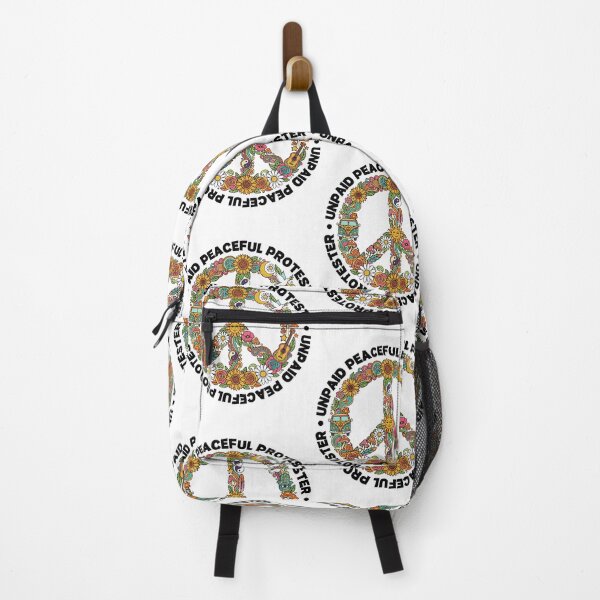Item preview, Unpaid Peaceful Protester Peace Symbol Wildflowers Activism designed and sold by RDGNR.