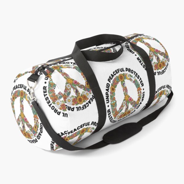 Item preview, Unpaid Peaceful Protester Peace Symbol Wildflowers Activism designed and sold by RDGNR.