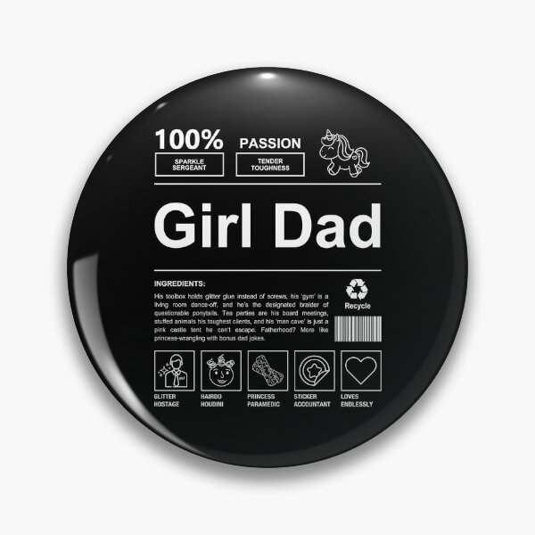 Item preview, Girl Dad Ingredients Daddy Fatherhood Happy Father's Day designed and sold by RDGNR.