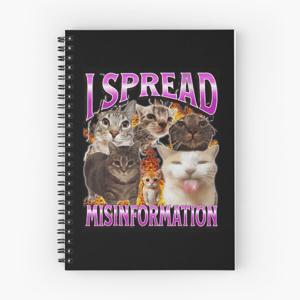 Item preview, I Spread Misinformation Funny Cat Meme Chaotic Humor designed and sold by tadmercado.