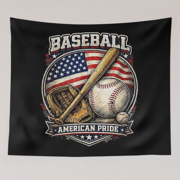 Item preview, Baseball American Pride Vintage Flag Sports designed and sold by miaa-artistshop.