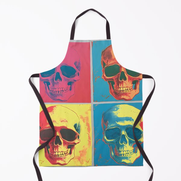 Item preview, Pop Art Skull Grid Sticker – Four Panel Colorful Skull Print designed and sold by ArtFireGallery.