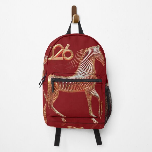 Item preview, Minimalistic 2026 Red Fire Horse Silhouette Lines Curvature designed and sold by GrinGalore.