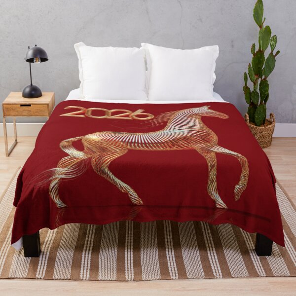 Item preview, Minimalistic 2026 Red Fire Horse Silhouette Lines Curvature designed and sold by GrinGalore.