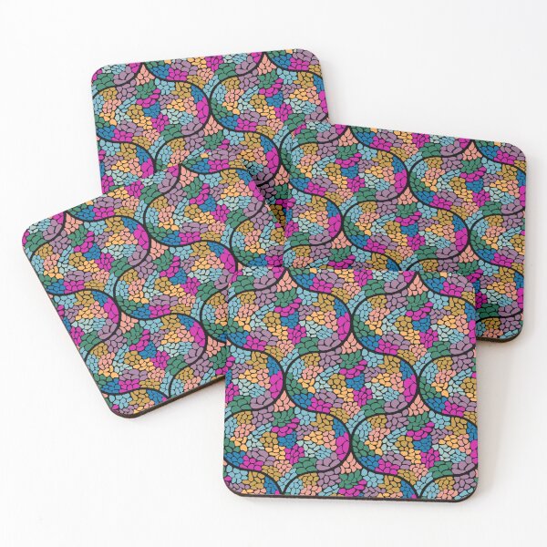 Item preview, Colorful ogee seamless repeating pattern designed and sold by SeamlessDsign.