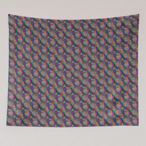 Item preview, Colorful ogee seamless repeating pattern designed and sold by SeamlessDsign.