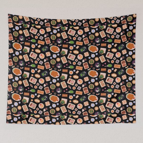 Item preview, Delicious Dinner Party Food Pattern designed and sold by alaoglu.