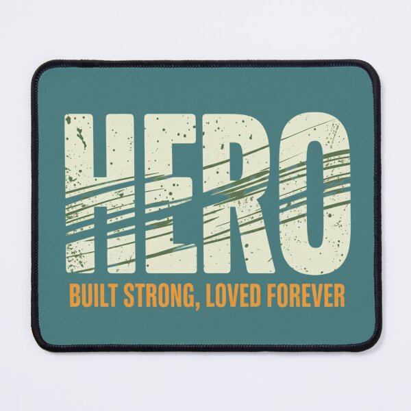 Item preview, My Hero Father’s Day: Built Strong, Loved Forever – Distressed Graphic designed and sold by InkWeaveShop.
