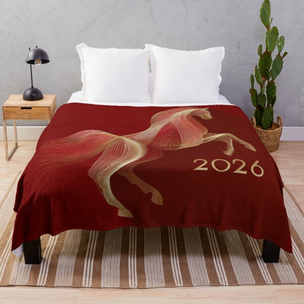 Item preview, Minimalistic 2026 Red Fire Horse Rearing Up Silhouette  designed and sold by GrinGalore.