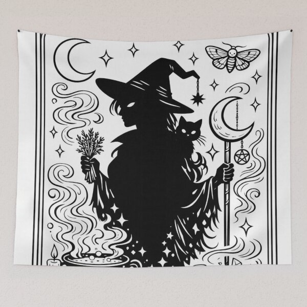 Item preview, La Bruja No. 13 – Witchcraft Tarot‑Style Art designed and sold by LuxuryApparels.