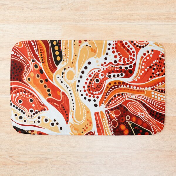Item preview, Aboriginal Inspired Dot Art - Red-Hot Erruption designed and sold by GrinGalore.