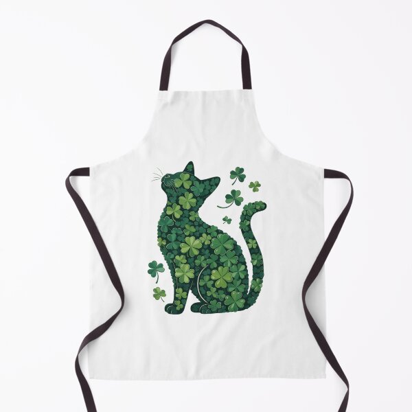 Item preview, St. Patrick's Day Cat Irish Shamrock Cat Lucky Shamrock Cat designed and sold by papertaless.