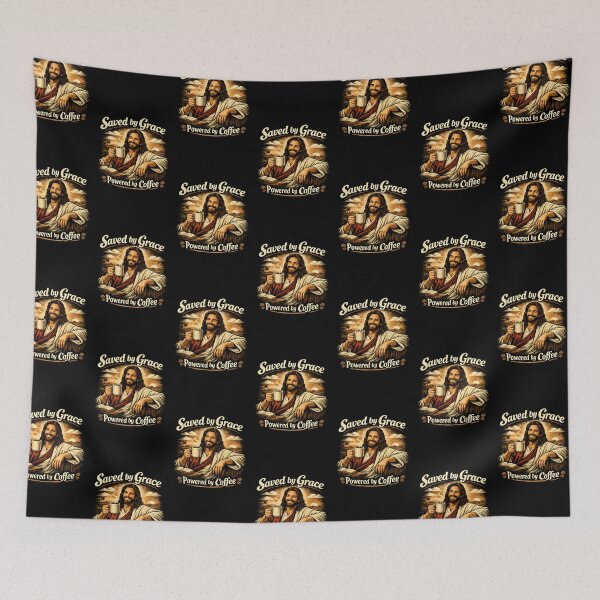 Item preview, Saved by Grace Jesus Coffee  designed and sold by GoldenSBeliever.
