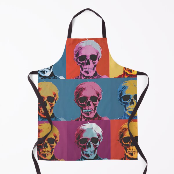 Item preview, Pop Art Skull Portrait Grid Sticker – Bold Colorful Multi Panel Skull Print designed and sold by ArtFireGallery.