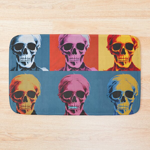 Item preview, Pop Art Skull Portrait Grid Sticker – Bold Colorful Multi Panel Skull Print designed and sold by ArtFireGallery.