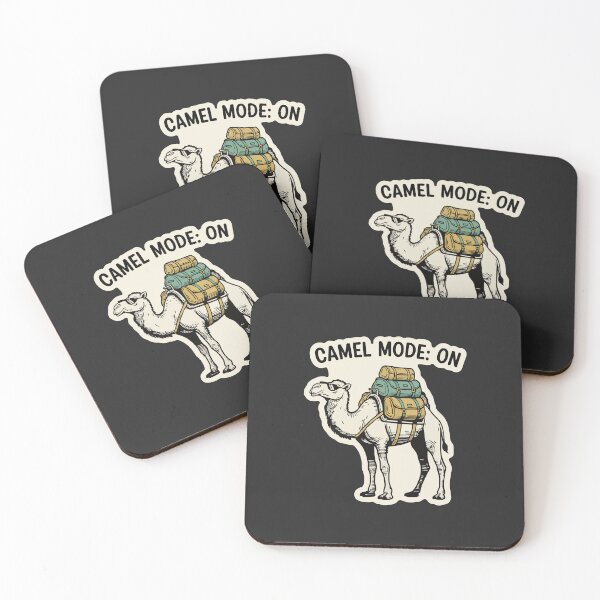 Item preview, "Camel Mode: On" Funny Overpacker Travel Animal Retro Art designed and sold by Cipher & Soul.