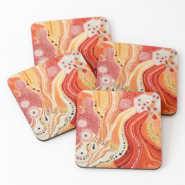 Item preview, Aboriginal Inspired Dot Art - With Red-Hot Lava designed and sold by GrinGalore.