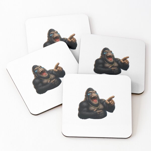 Item preview, Funny Laughing Gorilla Meme - Savage Ape Crying with Laughter Sticker designed and sold by JeevanStickers.