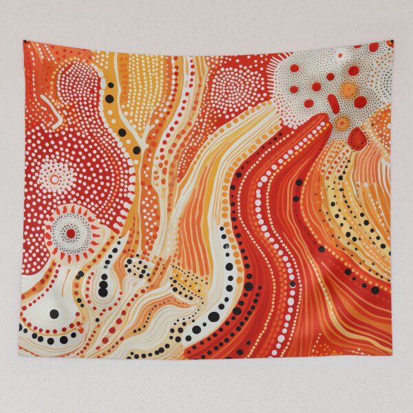 Item preview, Aboriginal Inspired Dot Art - With Red-Hot Lava designed and sold by GrinGalore.