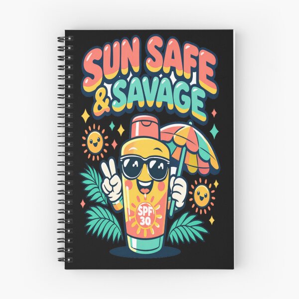 Item preview, Sun Safe & Savage Sunscreen Design • Cute Summer SPF Graphic • Fun Beach Aesthetic Illustration designed and sold by Bright Nest Studio.
