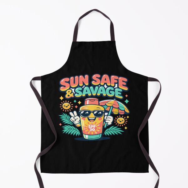 Item preview, Sun Safe & Savage Sunscreen Design • Cute Summer SPF Graphic • Fun Beach Aesthetic Illustration designed and sold by Bright Nest Studio.
