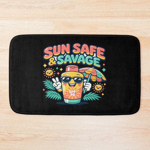 Item preview, Sun Safe & Savage Sunscreen Design • Cute Summer SPF Graphic • Fun Beach Aesthetic Illustration designed and sold by Bright Nest Studio.
