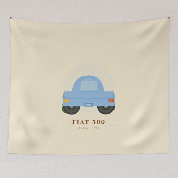 Item preview, Fiat 500 Italian Car Vintage Art Print designed and sold by CINCINNA.
