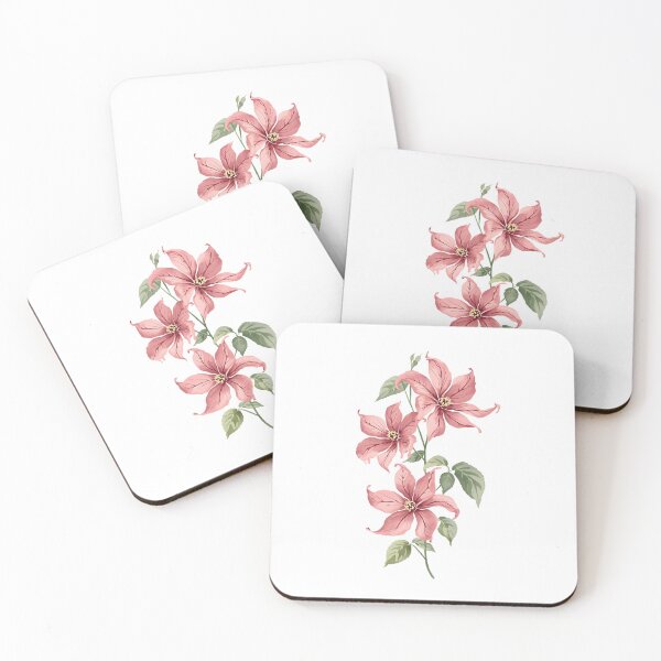 Item preview, Pink Clematis Watercolors designed and sold by uunaa.