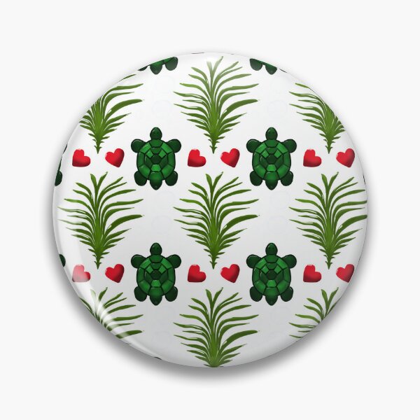 Item preview, Cute Turtle Pattern Aesthetic | Tropical Leaves Bubbles Hearts Seamless Design | Ocean Animal Art designed and sold by HopeAndHustle.