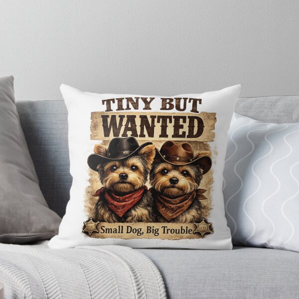 Item preview, Yorkies Wanted - Dead or Alive designed and sold by Tiny Tyrant Co..