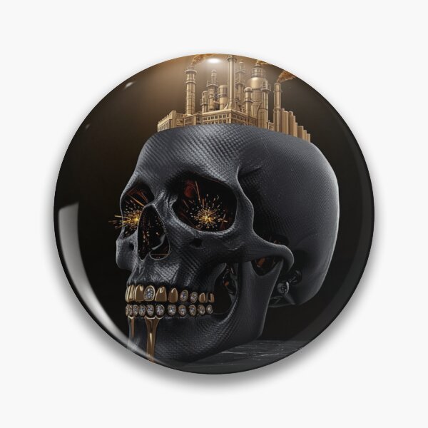 Item preview, Industry Skull - Golden Capitalism designed and sold by THEARTCURATİON .