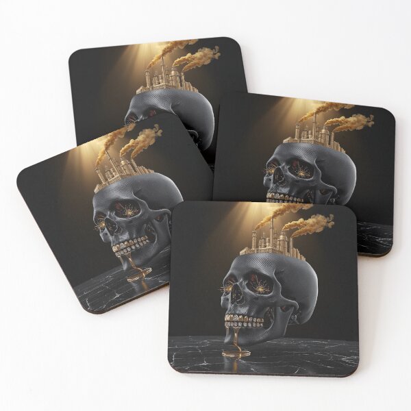 Item preview, Industry Skull - Golden Capitalism designed and sold by THEARTCURATİON .