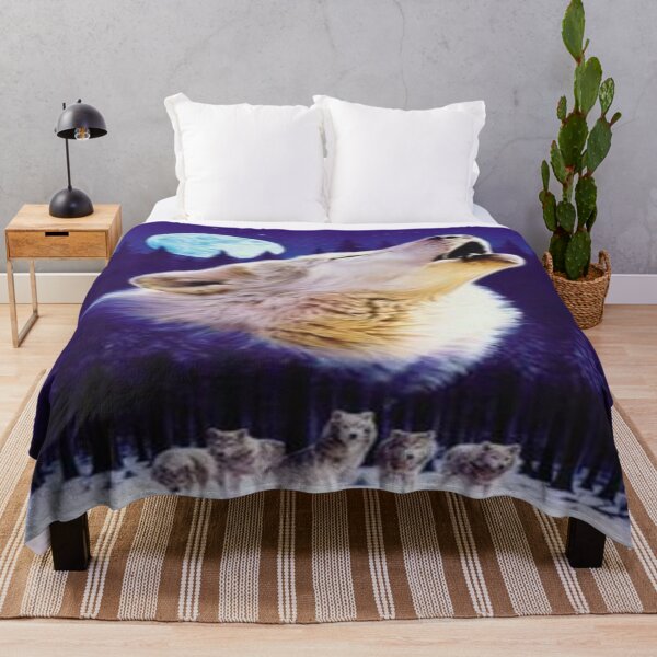 Item preview, Mystical wolves in the moonlight – Spirit of the Night Forest Art designed and sold by FotoworldEdel.