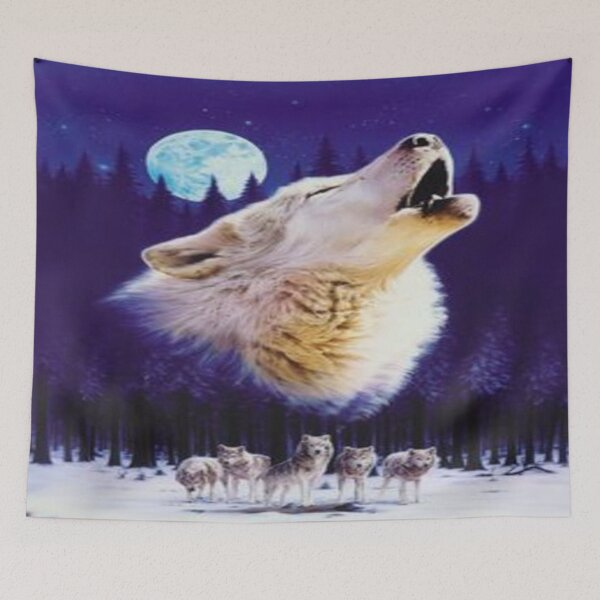Item preview, Mystical wolves in the moonlight – Spirit of the Night Forest Art designed and sold by FotoworldEdel.