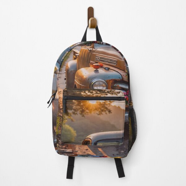 Item preview, Vintage Farm Truck Covered in Flowers at Sunset designed and sold by BeautifulVirtues.