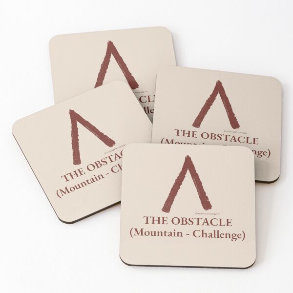 Item preview, Obstacle - Neolithic Cipher - Mountain and Challenge - Minimalist T-Shirt - #1 designed and sold by Message from Earth.
