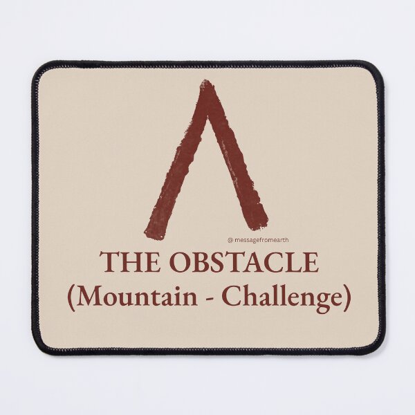 Item preview, Obstacle - Neolithic Cipher - Mountain and Challenge - Minimalist T-Shirt - #1 designed and sold by Message from Earth.