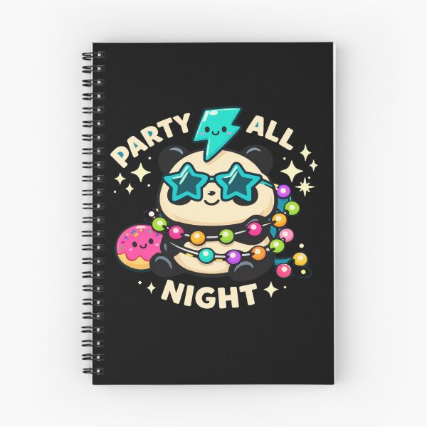 Item preview, Party All Night Panda • Cute Kawaii Party Animal • Fun Donut & Lights Cartoon Design designed and sold by Bright Nest Studio.