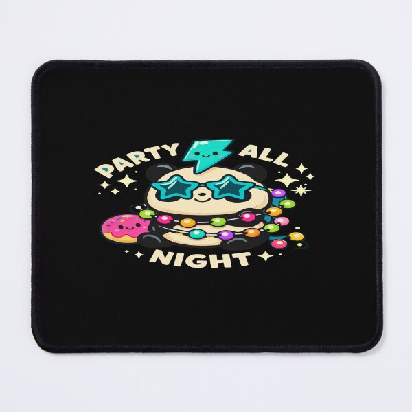 Item preview, Party All Night Panda • Cute Kawaii Party Animal • Fun Donut & Lights Cartoon Design designed and sold by Bright Nest Studio.