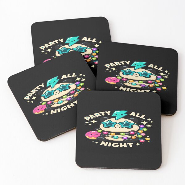 Item preview, Party All Night Panda • Cute Kawaii Party Animal • Fun Donut & Lights Cartoon Design designed and sold by Bright Nest Studio.